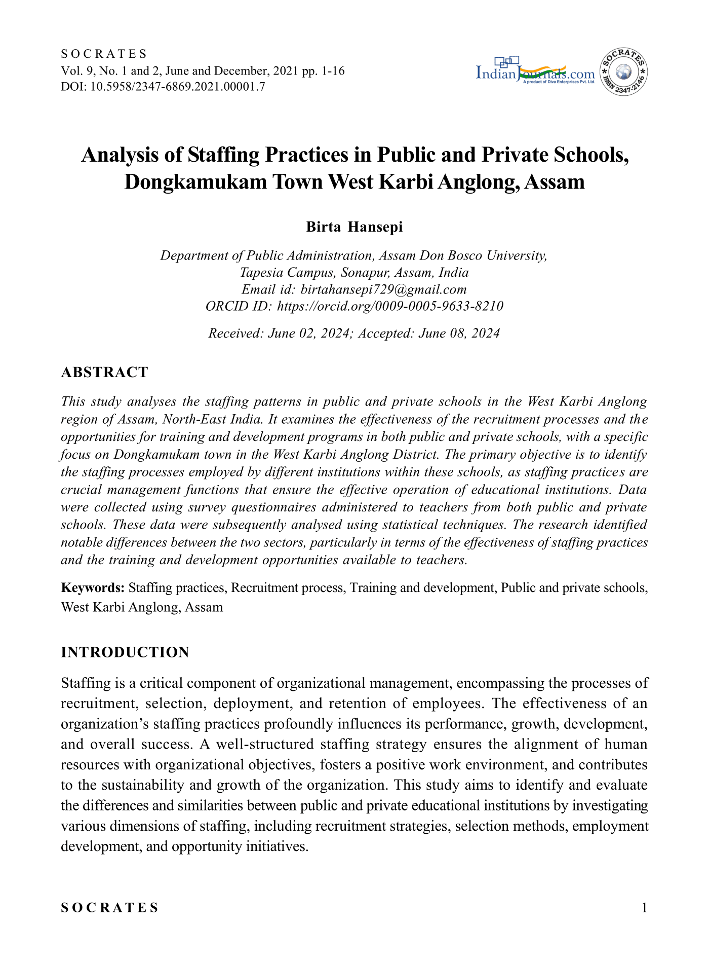 analysis-staffing-practices-public-private-schools-dongkamukam-west-karbi-anglong-assam