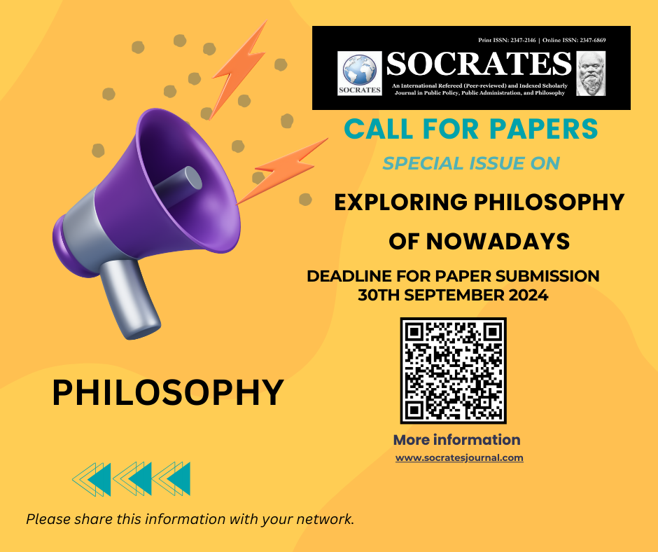 Call for Papers - Socrates Special Issue on: Exploring Philosophy of ...